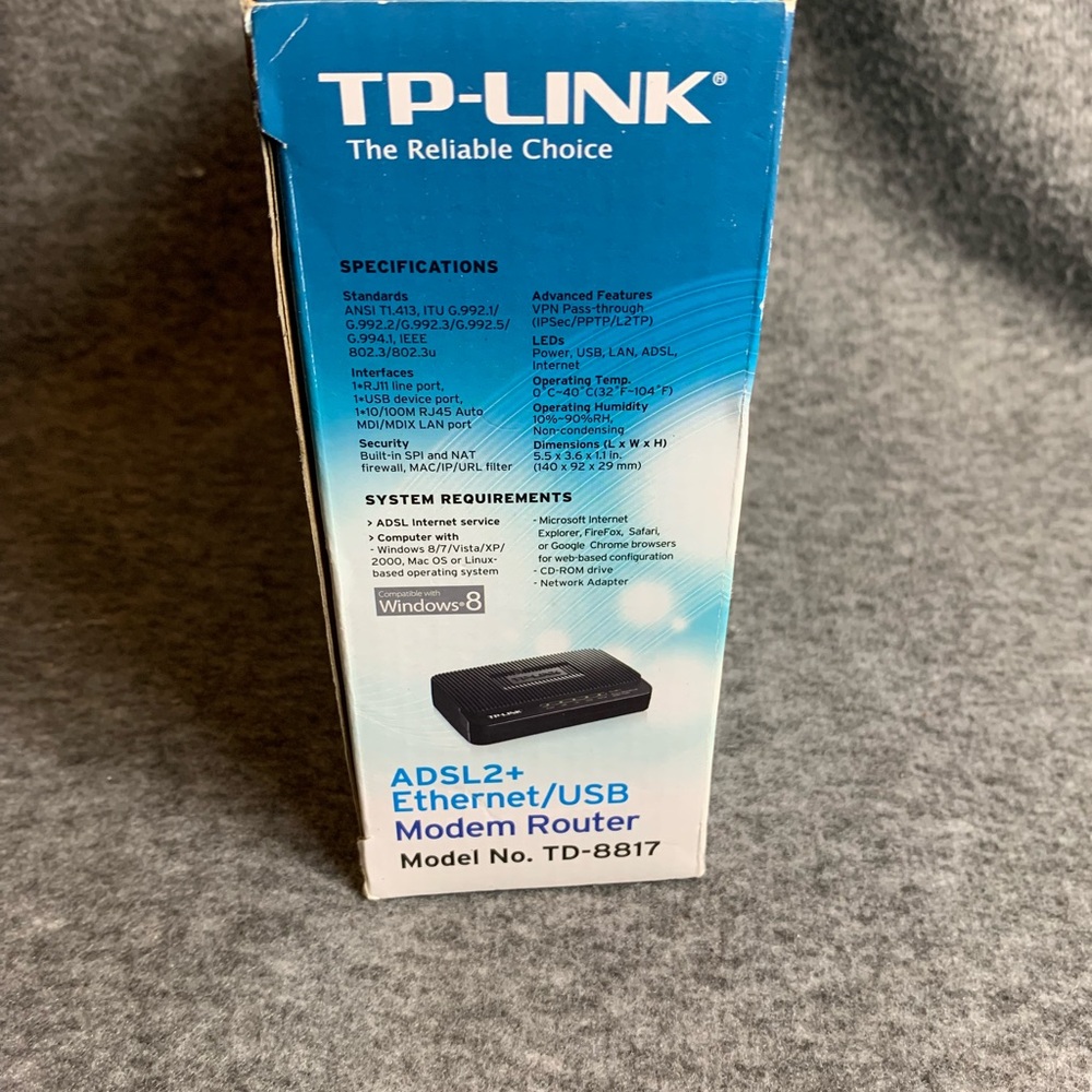 TP-Link Black Modem-Router Combo Networking Device - Picture 6 of 8